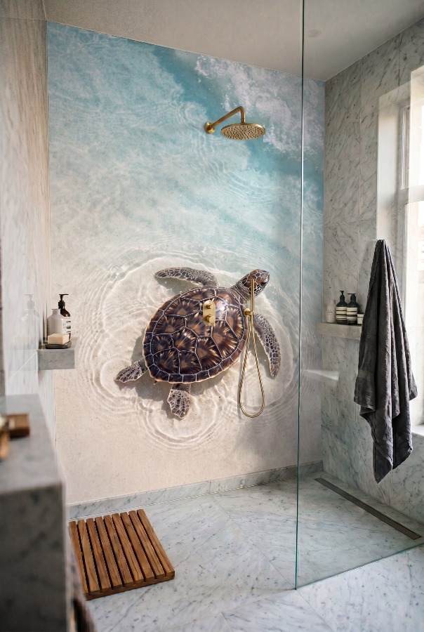Douche achterwand